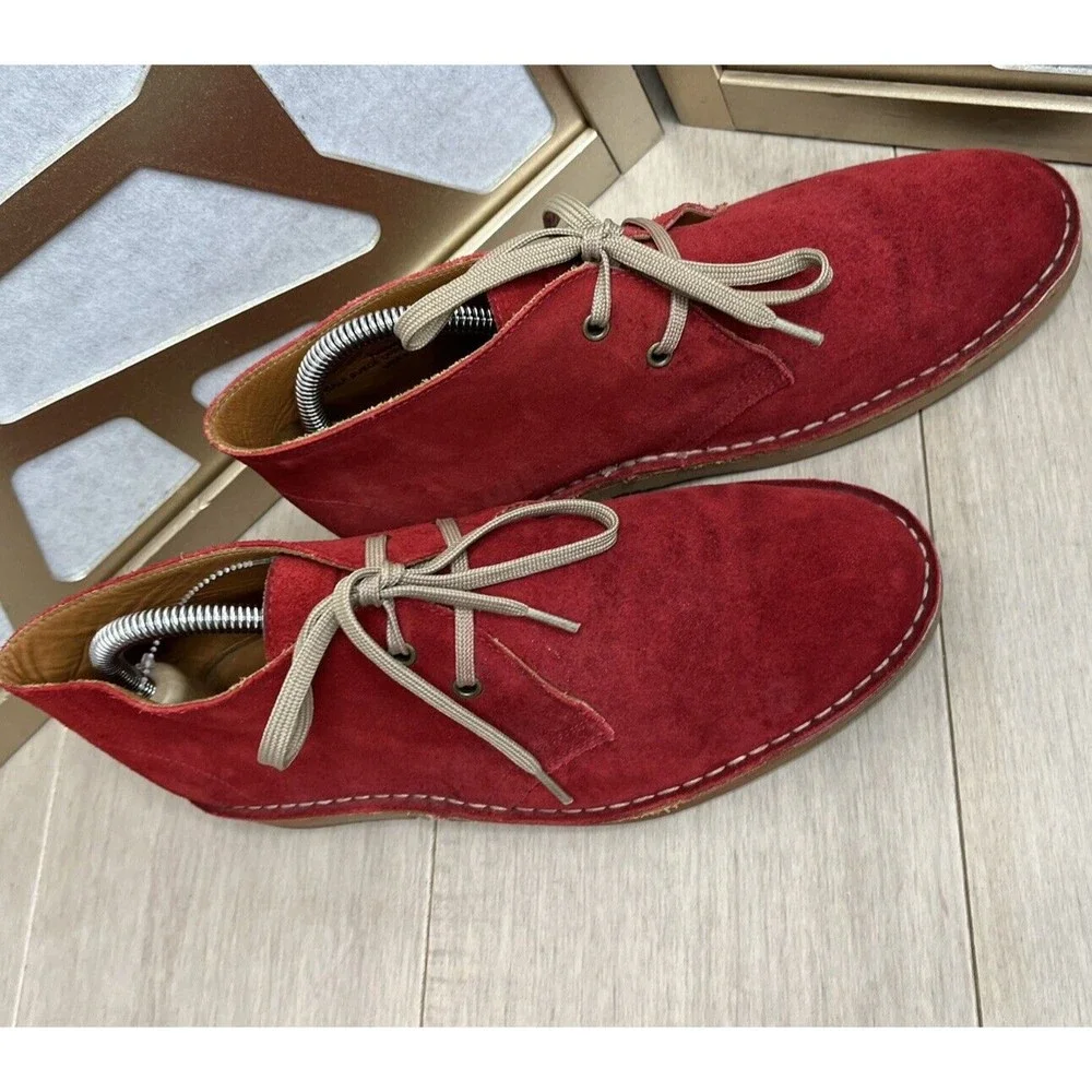 Hunter Twickenham suede leather shoes Men 8 Women 9.5 Eu 41 Ankle chukka Boots